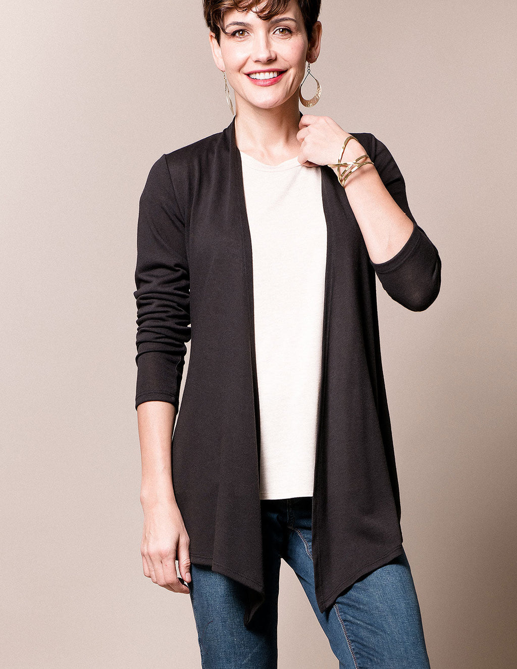 Aria Knit Wrap - Dark Charcoal Small Only