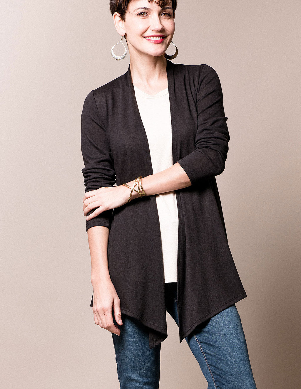 Aria Knit Wrap - Dark Charcoal Small Only