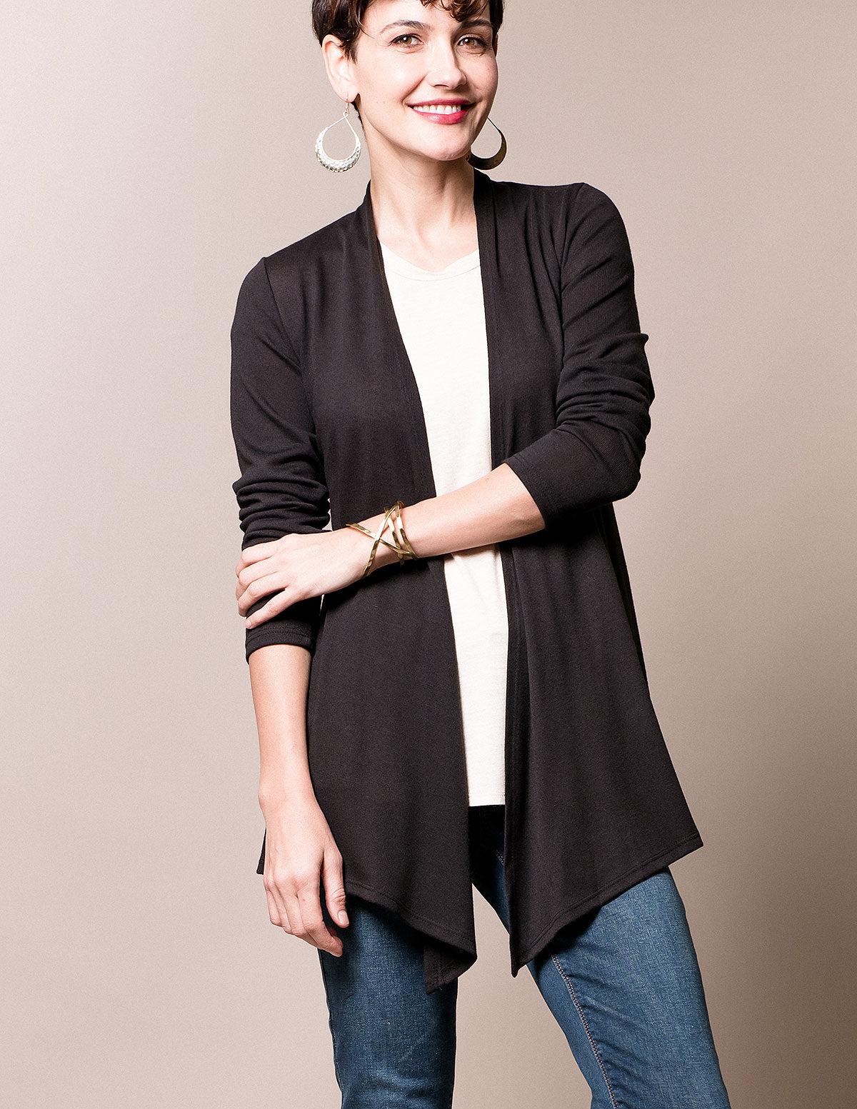 Aria Knit Wrap - Dark Charcoal Small Only