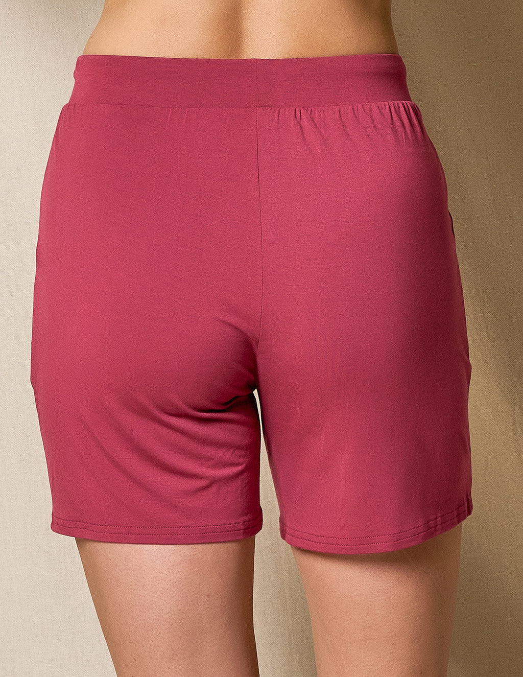Bamboo Sleep Shorts - Burgundy Rose - 2XL Only