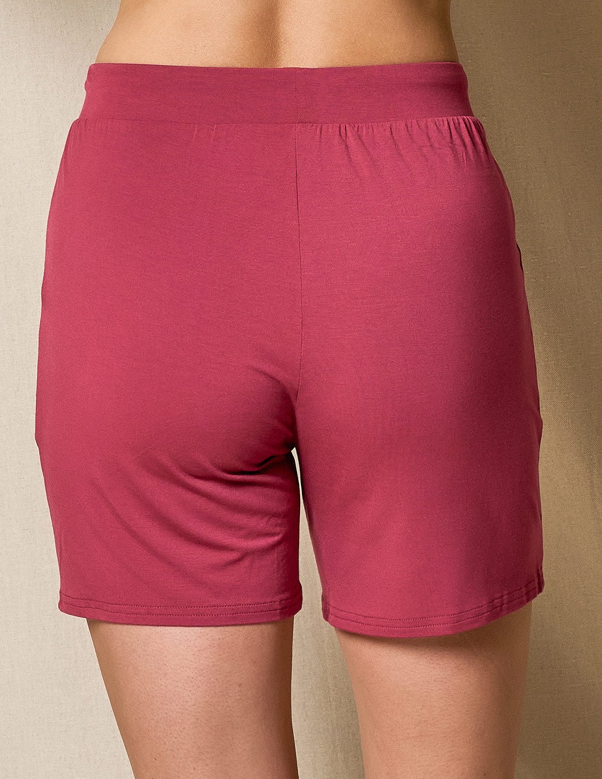 Bamboo Sleep Shorts - Burgundy Rose - 2XL Only