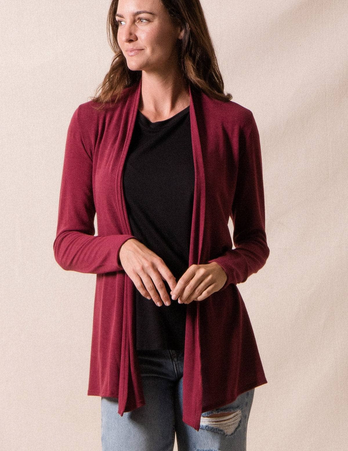 Aria Knit Wrap - Dark Charcoal Small Only